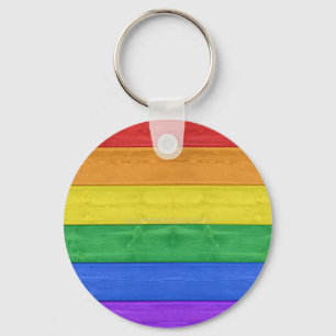 SlipperyJoe's klassieke regenboog tactiele handgem Sleutelhanger