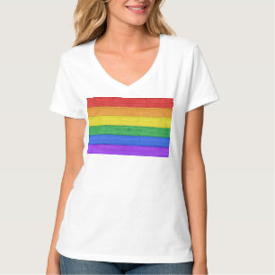 SlipperyJoe's klassieke regenboog tactiele handgem T-shirt