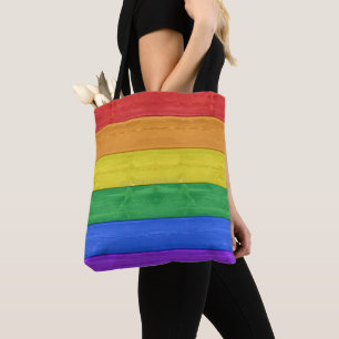 SlipperyJoe's klassieke regenboog tactiele handgem Tote Bag