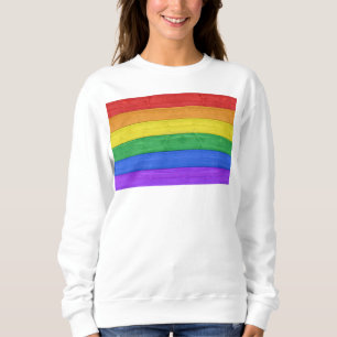 SlipperyJoe's klassieke regenboog tactiele handgem Trui