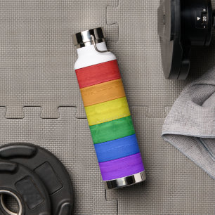 SlipperyJoe's klassieke regenboog tactiele handgem Waterfles