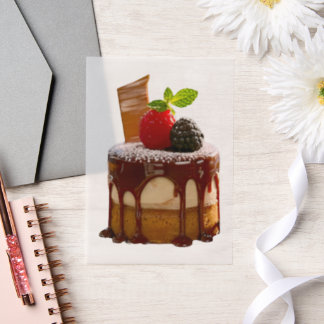 SlipperyJoe's kleine elegante cilindrische dessert Vellum Uitnodigingen