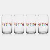 SlipperyJoe's kleurrijke creatieve Pride-thema tek Blikvorm Glas (Achterkant)