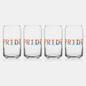 SlipperyJoe's kleurrijke creatieve Pride-thema tek Blikvorm Glas (Voorkant)