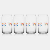 SlipperyJoe's kleurrijke creatieve Pride-thema tek Blikvorm Glas (Links)