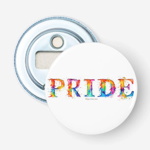 SlipperyJoe's kleurrijke creatieve Pride-thema tek Button Flesopener