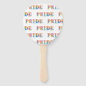 SlipperyJoe's kleurrijke creatieve Pride-thema tek Handwaaier (Achterkant)