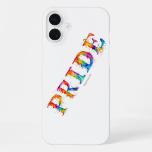 SlipperyJoe's kleurrijke creatieve Pride-thema tek iPhone 16 Plus Hoesje
