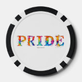 SlipperyJoe's kleurrijke creatieve Pride-thema tek Poker Chips (Achterkant)