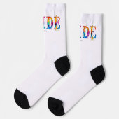 SlipperyJoe's kleurrijke creatieve Pride-thema tek Sokken (Links)