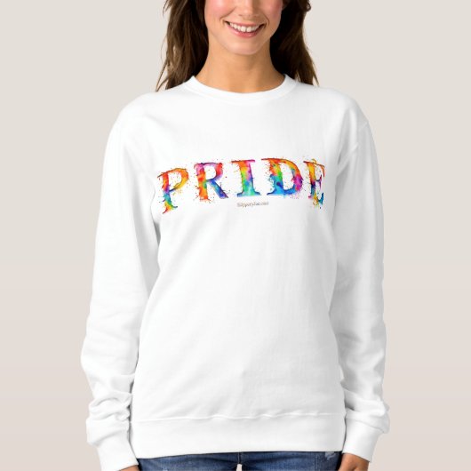 SlipperyJoe's kleurrijke creatieve Pride-thema tek Trui (Voorkant)