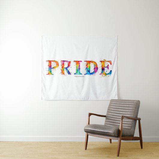 SlipperyJoe's kleurrijke creatieve Pride-thema tek Wandkleed (In Situ (horizontaal))