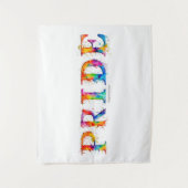 SlipperyJoe's kleurrijke creatieve Pride-thema tek Wandkleed (Voorkant)