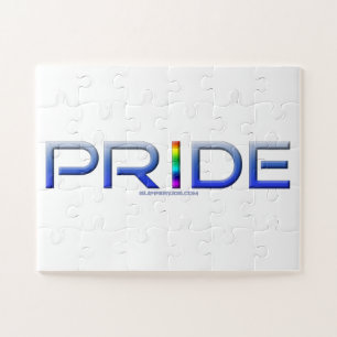 SlipperyJoe's kleurrijke Pride woord vet metallic Legpuzzel