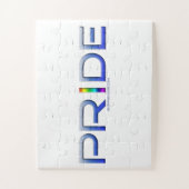 SlipperyJoe's kleurrijke Pride woord vet metallic  Legpuzzel (Verticaal)