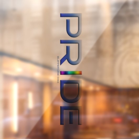 SlipperyJoe's kleurrijke Pride woord vet metallic  Raamsticker (Vel 2)