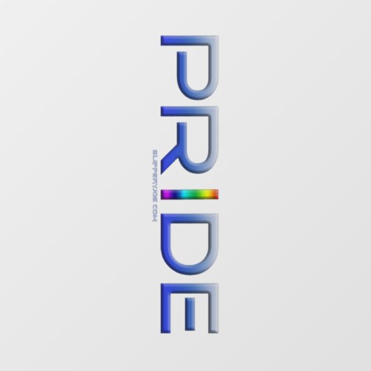 SlipperyJoe's kleurrijke Pride woord vet metallic  Raamsticker (Vel)