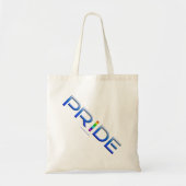 SlipperyJoe's kleurrijke Pride woord vet metallic  Tote Bag (Voorkant)