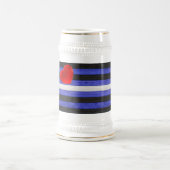 SlipperyJoe's lederen trots vlag zwart koninklijk  Bierpul (Center)