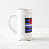 SlipperyJoe's lederen trots vlag zwart koninklijk  Bierpul (Links)