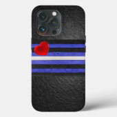 SlipperyJoe's lederen trots vlag zwart koninklijk  Case-Mate iPhone Case (Achterkant)