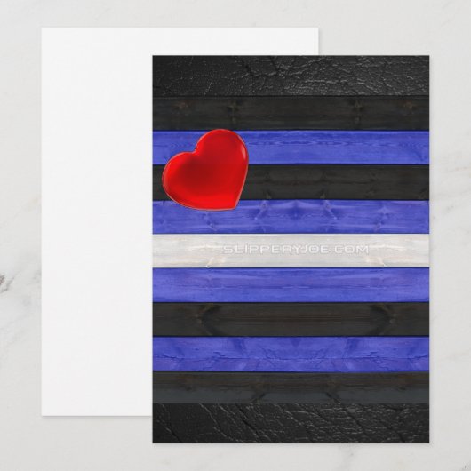 SlipperyJoe's lederen trots vlag zwart koninklijk  Feestdagenkaart (Voorkant / Achterkant)