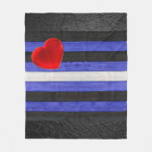 SlipperyJoe's lederen trots vlag zwart koninklijk  Fleece Deken (Voorkant)