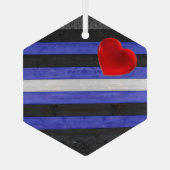 SlipperyJoe's lederen trots vlag zwart koninklijk  Glas Ornament (Achterkant)