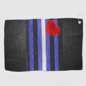 SlipperyJoe's lederen trots vlag zwart koninklijk  Golfhanddoek (Horizontaal)