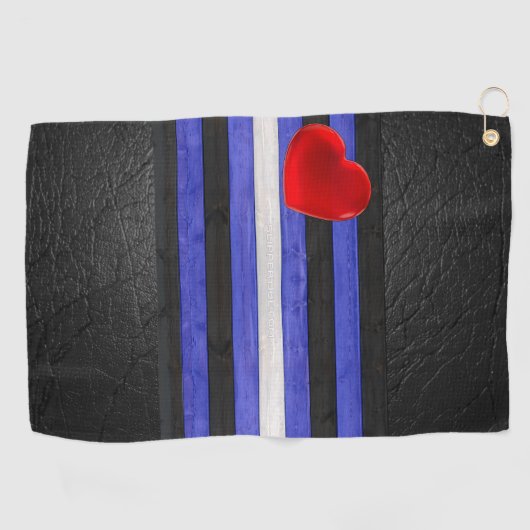 SlipperyJoe's lederen trots vlag zwart koninklijk  Golfhanddoek (Horizontaal)