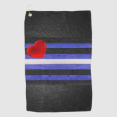 SlipperyJoe's lederen trots vlag zwart koninklijk  Golfhanddoek (Voorkant)