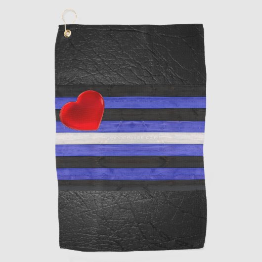 SlipperyJoe's lederen trots vlag zwart koninklijk  Golfhanddoek (Voorkant)