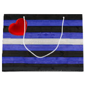 SlipperyJoe's lederen trots vlag zwart koninklijk  Groot Cadeauzakje (Voorkant)