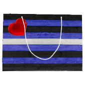 SlipperyJoe's lederen trots vlag zwart koninklijk  Groot Cadeauzakje (Achterkant)