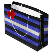 SlipperyJoe's lederen trots vlag zwart koninklijk  Groot Cadeauzakje (Achterkant Gekanteld)