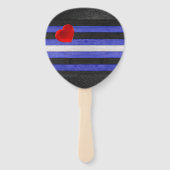 SlipperyJoe's lederen trots vlag zwart koninklijk  Handwaaier (Voorkant)