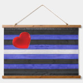 SlipperyJoe's lederen trots vlag zwart koninklijk  Hangend Wandkleed (Voorkant)