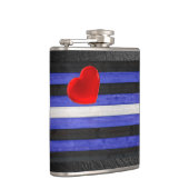 SlipperyJoe's lederen trots vlag zwart koninklijk  Heupfles (Rechts)