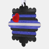 SlipperyJoe's lederen trots vlag zwart koninklijk  Ornament Kaart (Links)