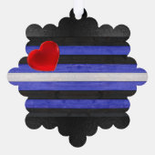 SlipperyJoe's lederen trots vlag zwart koninklijk  Ornament Kaart (Achterkant)