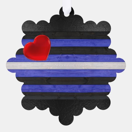 SlipperyJoe's lederen trots vlag zwart koninklijk  Ornament Kaart (Achterkant)