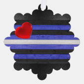 SlipperyJoe's lederen trots vlag zwart koninklijk  Ornament Kaart (Voorkant)