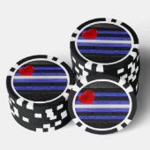 SlipperyJoe's lederen trots vlag zwart koninklijk  Poker Chips (Opstapeling)
