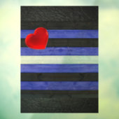 SlipperyJoe's lederen trots vlag zwart koninklijk Raamsticker (Vel 3)