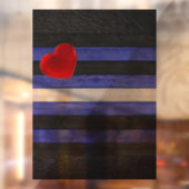 SlipperyJoe's lederen trots vlag zwart koninklijk Raamsticker (Vel 2)