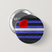SlipperyJoe's lederen trots vlag zwart koninklijk  Ronde Button 5,7 Cm (Voorkant /achterkant)