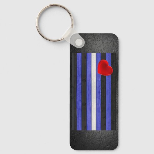 SlipperyJoe's lederen trots vlag zwart koninklijk  Sleutelhanger (Voorkant)