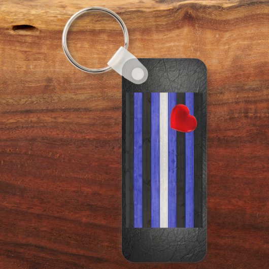 SlipperyJoe's lederen trots vlag zwart koninklijk Sleutelhanger (Voorkant)