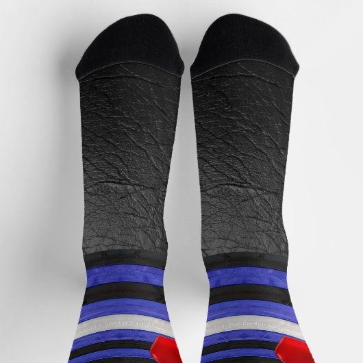 SlipperyJoe's lederen trots vlag zwart koninklijk  Sokken (Top)