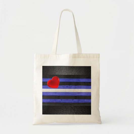 SlipperyJoe's lederen trots vlag zwart koninklijk  Tote Bag (Voorkant)